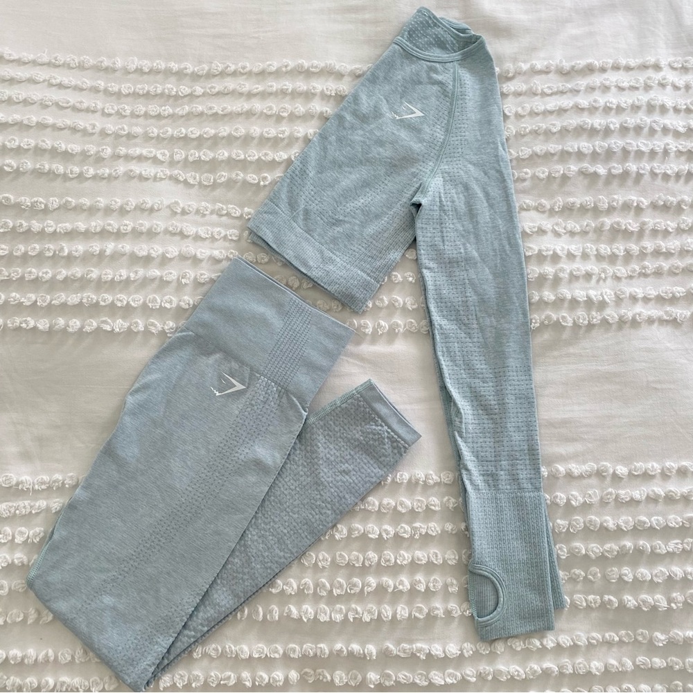 Gymshark Adapt Fleck Seamless Legging & Long-sleeve Crop Top Set